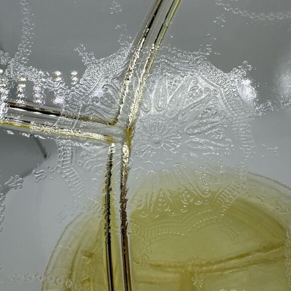 ANCHOR HOCKING CAMEO BALLERINA YELLOW 4PC 10.25”‎ GRILL PLATES 1930-34 EUC GORG! - Picture 3 of 11